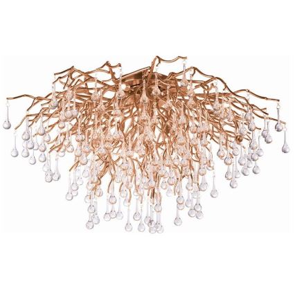 Paul Neuhaus 8092-11 - Ytmonterad ljuskrona ICICLE 14xG9/40W/230V diameter 100 cm mässing