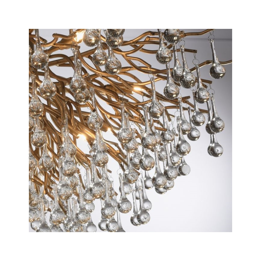 Paul Neuhaus 8092-11 - Ytmonterad ljuskrona ICICLE 14xG9/40W/230V diameter 100 cm mässing