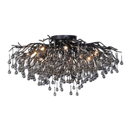 Paul Neuhaus 8092-18 - ICICLE ytmonterad ljuskrona, 14xG9/40W/230V, Ø 100 cm, svart