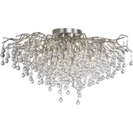 Paul Neuhaus 8092-55 - Ytmonterad taklampa ICICLE 14xG9/40W/230V Ø 100 cm blank krom