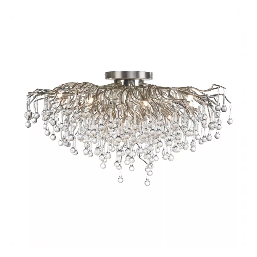 Paul Neuhaus 8092-55 - Ytmonterad taklampa ICICLE 14xG9/40W/230V Ø 100 cm blank krom
