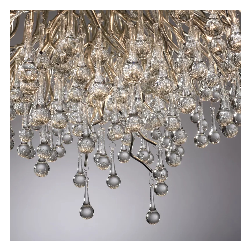 Paul Neuhaus 8092-55 - Ytmonterad taklampa ICICLE 14xG9/40W/230V Ø 100 cm blank krom