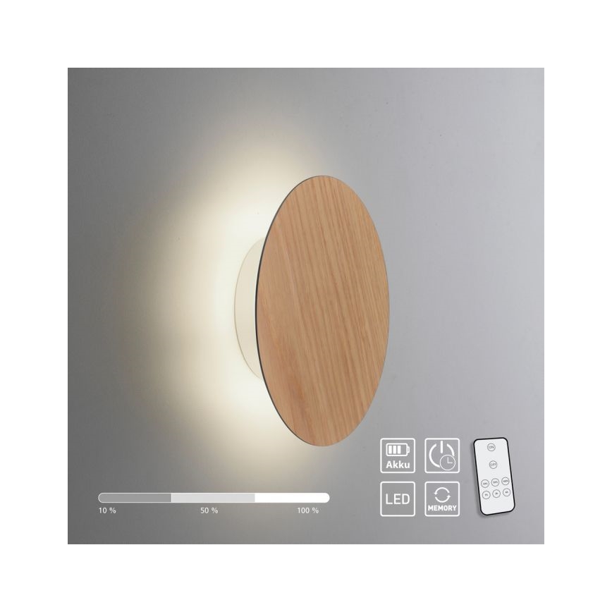 Paul Neuhaus 8152-79 - LED ljusreglerad vägglampa PUNTUA LED/1W/3,7V 2200 mAh + fjärrkontroll
