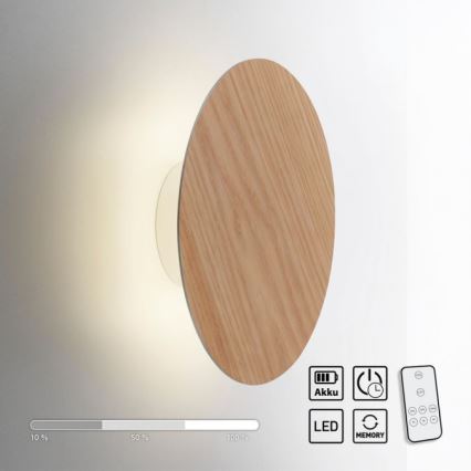 Paul Neuhaus 8153-79 - LED ljusreglerad vägglampa PUNTUA LED/1,3W/3,7V 2200 mAh + fjärrkontroll
