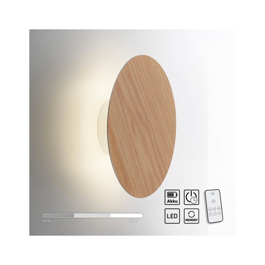 Paul Neuhaus 8153-79 - LED ljusreglerad vägglampa PUNTUA LED/1,3W/3,7V 2200 mAh + fjärrkontroll