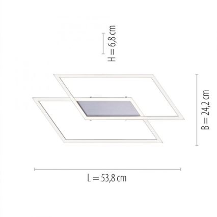 Paul Neuhaus 8192-55 - Dimbar LED-lampakrona INIGO 2xLED/12W/230V