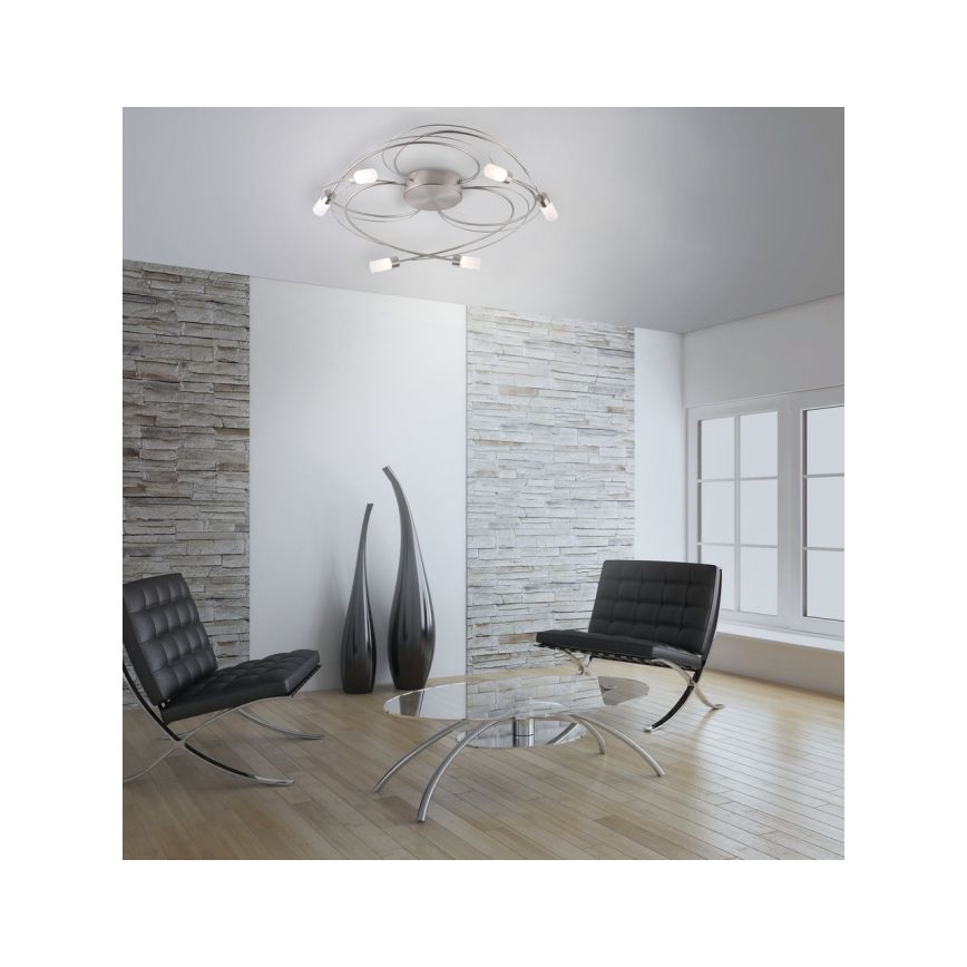 Paul Neuhaus 8250-55 - LED ljusreglerad fastsatt Ljuskrona  NELIA 6xLED/3W/230V