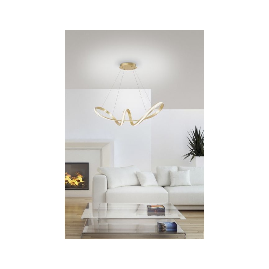 Paul Neuhaus 8291-12 - LED ljusreglerad ljuskrona på textilsladd MELINDA LED/30W/230V