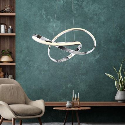 Paul Neuhaus 8291-17 - LED ljusreglerad ljuskrona på textilsladd MELINDA LED/30W/230V