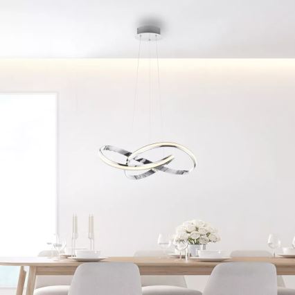 Paul Neuhaus 8291-17 - LED ljusreglerad ljuskrona på textilsladd MELINDA LED/30W/230V