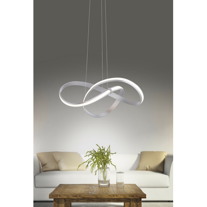 Paul Neuhaus 8291-55 - LED ljusreglerad ljuskrona på textilsladd MELINDA LED/30W/230V