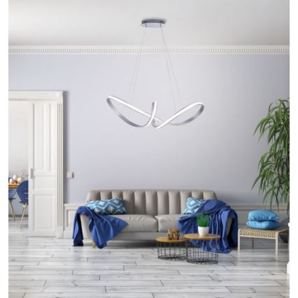 Paul Neuhaus 8292-55 - LED ljusreglerad ljuskrona på textilsladd MELINDA 1xLED/38W/230V