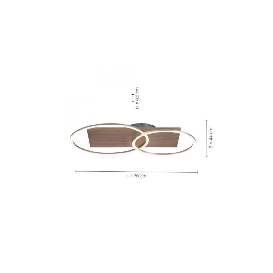 Paul Neuhaus 8329-79 - Dimbar LED ytmonterad ljuskrona PALMA LED/26W/230V 2700-5000K tall + fjärrkontroll