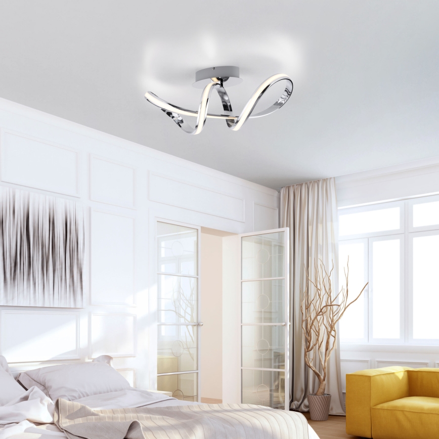 Paul Neuhaus 8331-17 - Dimbar LED ytmonterad ljuskrona MELINDA LED/30W/230V skinande krom