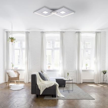 Paul Neuhaus 8378-55 - LED Dimbar taklampa AMARA LED/45W/230V skinande krom + fjärrkontroll