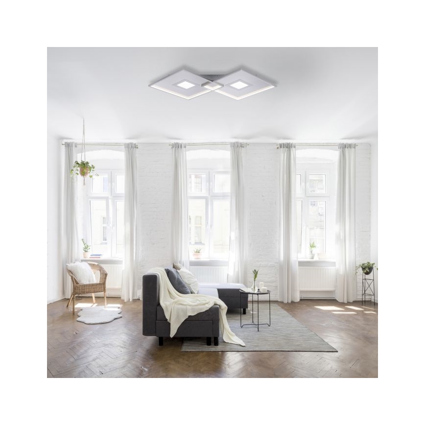 Paul Neuhaus 8378-55 - LED Dimbar taklampa AMARA LED/45W/230V skinande krom + fjärrkontroll
