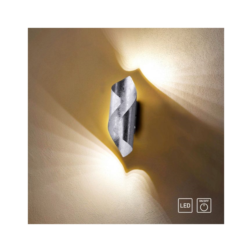 Paul Neuhaus 9030-21 - LED vägglampa  NEVIS LED/6W/230V silver
