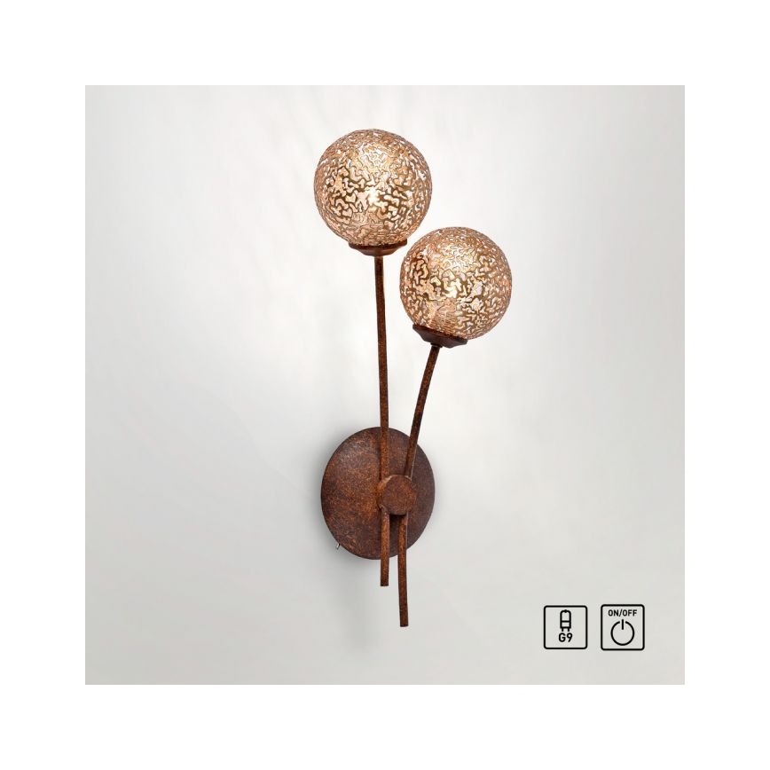 Paul Neuhaus 9032-48 - Vägglampa GRETA 2xG9/40W/230V