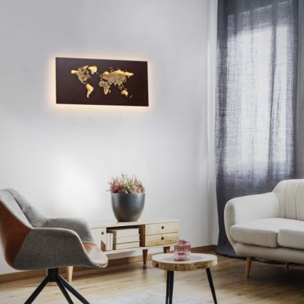 Paul Neuhaus 9056-48 - LED Dekorativ vägglampa MAP LED/25W/230V 3000K