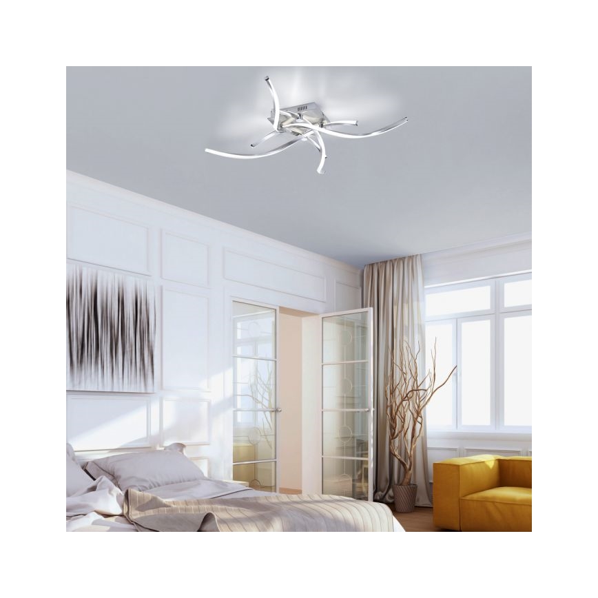 Paul Neuhaus 9144-55 - LED ljusreglerad fastsatt Ljuskrona  POLINA LED/27W/230V
