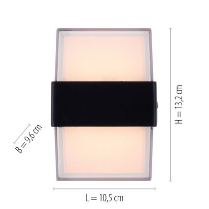 Paul Neuhaus 9480-13 - Utomhus LED vägglampa  CARA LED/8W/230V IP44