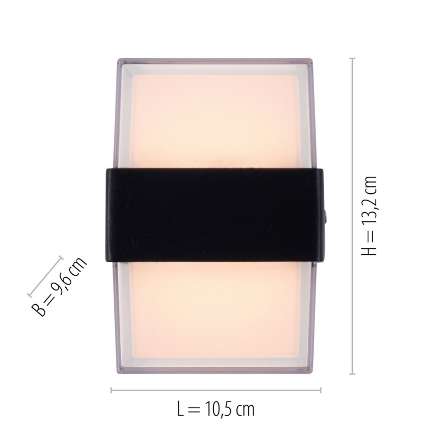 Paul Neuhaus 9480-13 - Utomhus LED vägglampa  CARA LED/8W/230V IP44