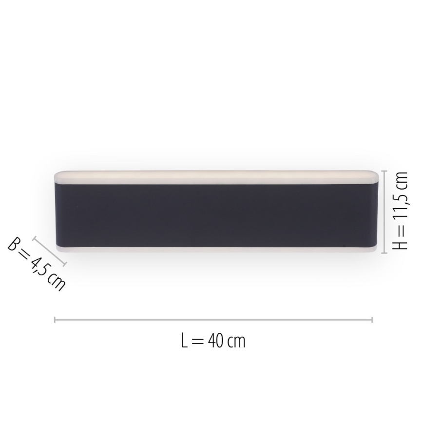 Paul Neuhaus 9484-13 - LED ljusreglerad utomhus vägglampa  ELSA 2xLED/9W/230V IP65