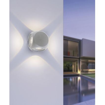 Paul Neuhaus 9485-21 - Utomhus LED vägglampa  CARLO 4xLED/0,8W/230V IP54