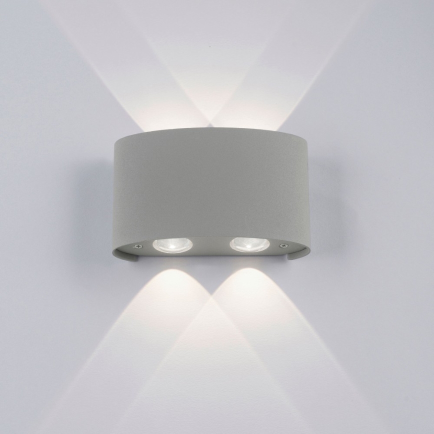 Paul Neuhaus 9487-21 - Utomhus LED vägglampa  CARLO 4xLED/0,8W/230V IP54