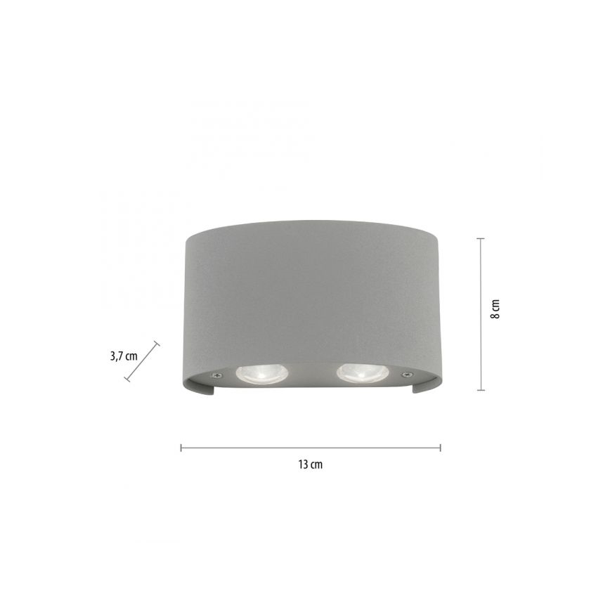 Paul Neuhaus 9487-21 - Utomhus LED vägglampa  CARLO 4xLED/0,8W/230V IP54