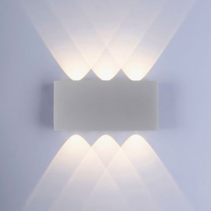 Paul Neuhaus 9488-21 - Utomhus LED vägglampa  CARLO 6xLED/0,8W/230V IP54