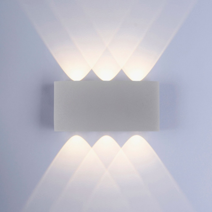 Paul Neuhaus 9488-21 - Utomhus LED vägglampa  CARLO 6xLED/0,8W/230V IP54