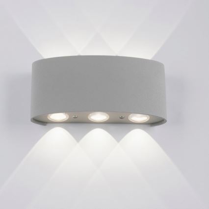 Paul Neuhaus 9488-21 - Utomhus LED vägglampa  CARLO 6xLED/0,8W/230V IP54