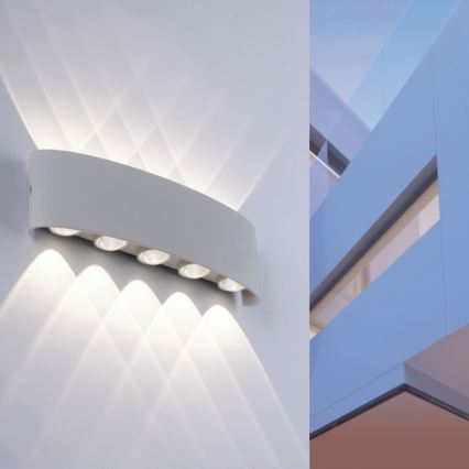 Paul Neuhaus 9489-21 - Utomhus LED vägglampa  CARLO 10xLED/0,8W/230V IP54