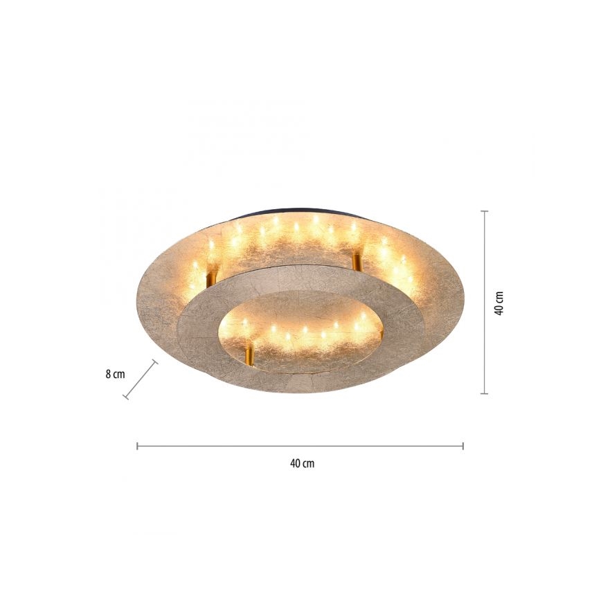 Paul Neuhaus 9620-12 - LED taklampa NEVIS LED/18W/230V gyllene 