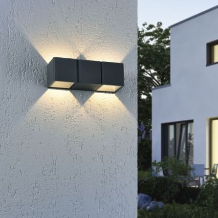 Paul Neuhaus 9658-13 - Utomhus LED vägglampa  MARCEL 2xLED/4W/230V IP54