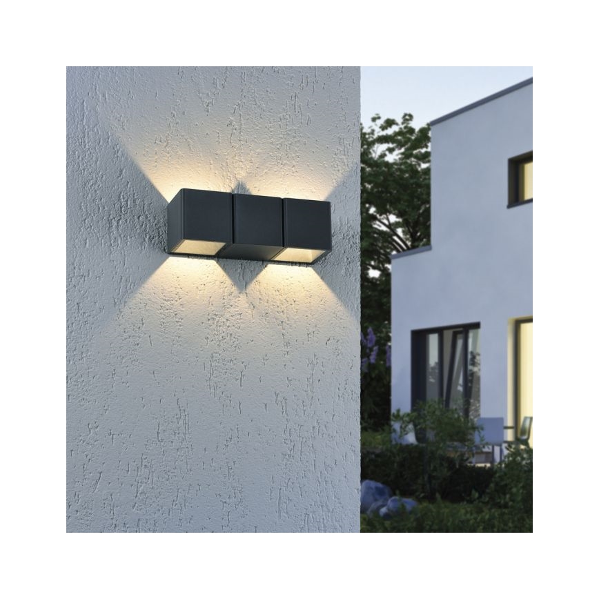 Paul Neuhaus 9658-13 - Utomhus LED vägglampa  MARCEL 2xLED/4W/230V IP54