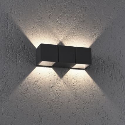 Paul Neuhaus 9658-13 - Utomhus LED vägglampa  MARCEL 2xLED/4W/230V IP54