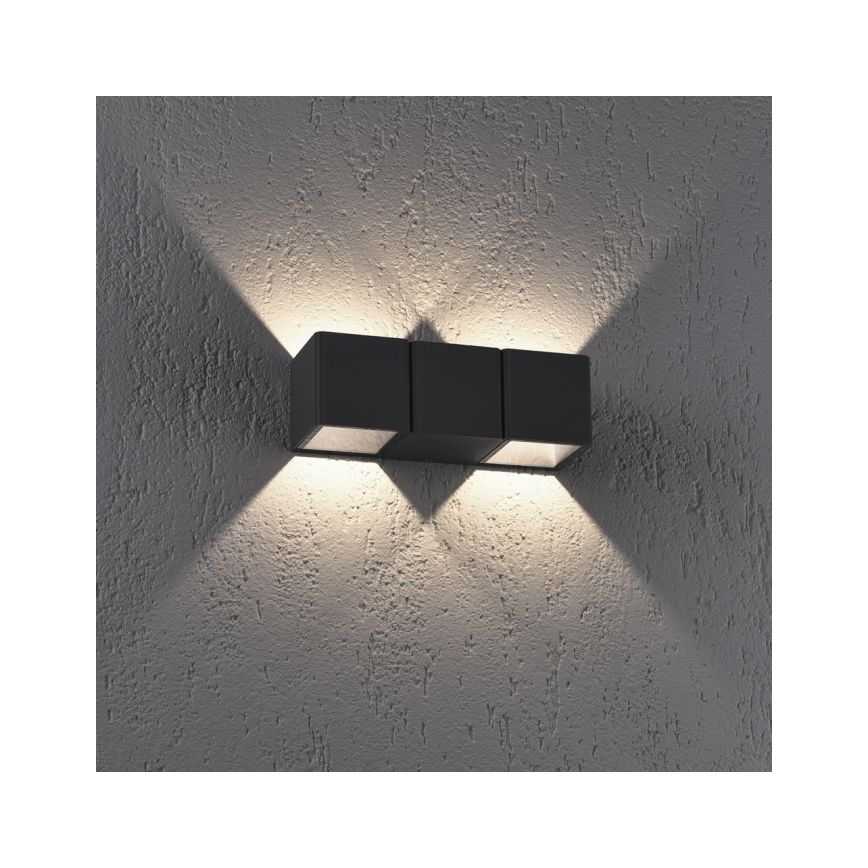 Paul Neuhaus 9658-13 - Utomhus LED vägglampa  MARCEL 2xLED/4W/230V IP54