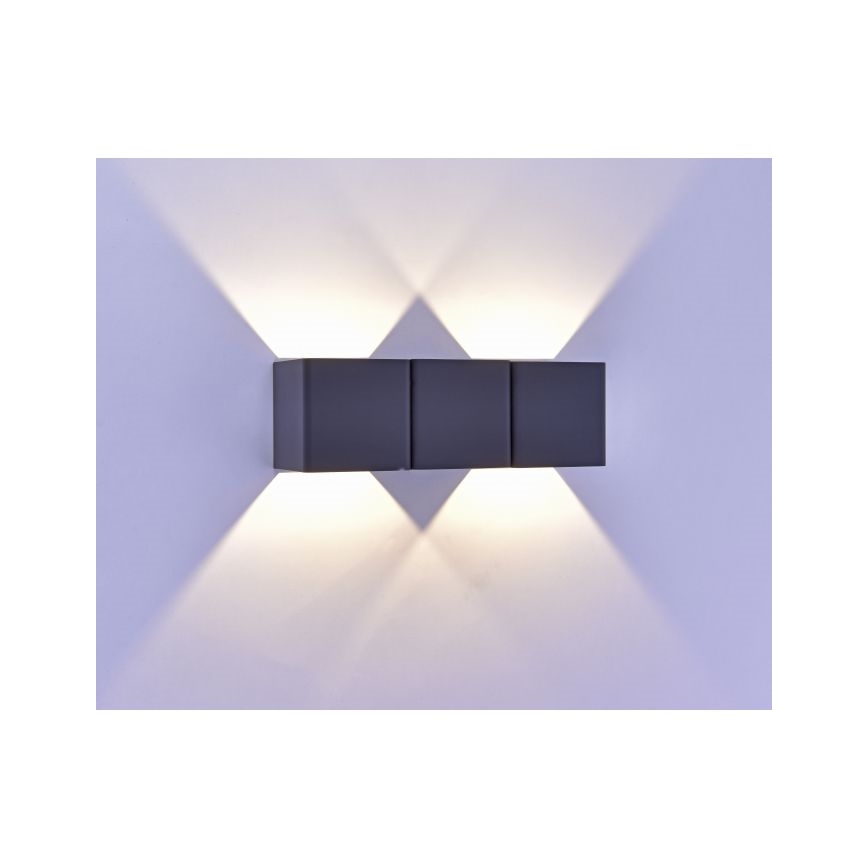 Paul Neuhaus 9658-13 - Utomhus LED vägglampa  MARCEL 2xLED/4W/230V IP54