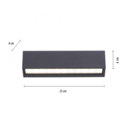 Paul Neuhaus 9675-13 - Utomhus LED vägglampa  ROBERT 2xLED/9W/230V IP65