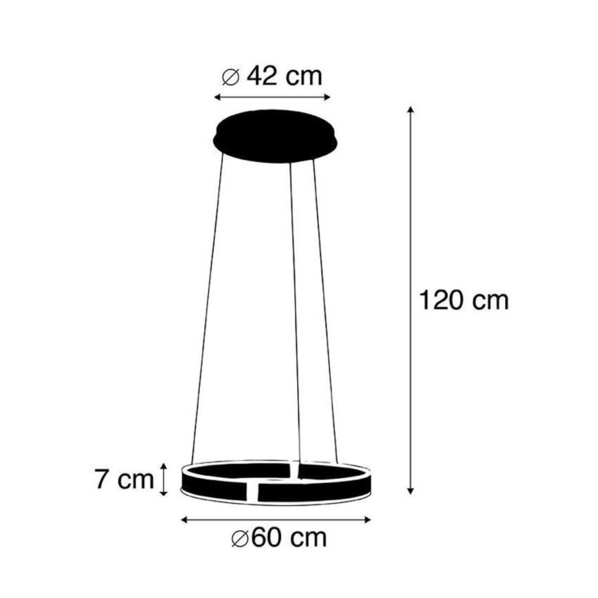 Paul Neuhaus - Dimbar LED-lampakrona med snöre och sensor ARINA LED/27W/230V