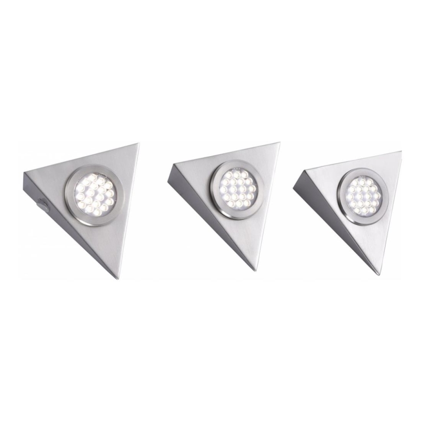 Paul Neuhaus L1116-55-3 - UPPSÄTTNING 3x LED Möbelbelysning CARLOS LED/2,5W/230V 3000-6500K