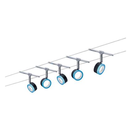 Paulmann 3982 - KIT 5xLED/4W Spotlight för system med snöre TIP 230V