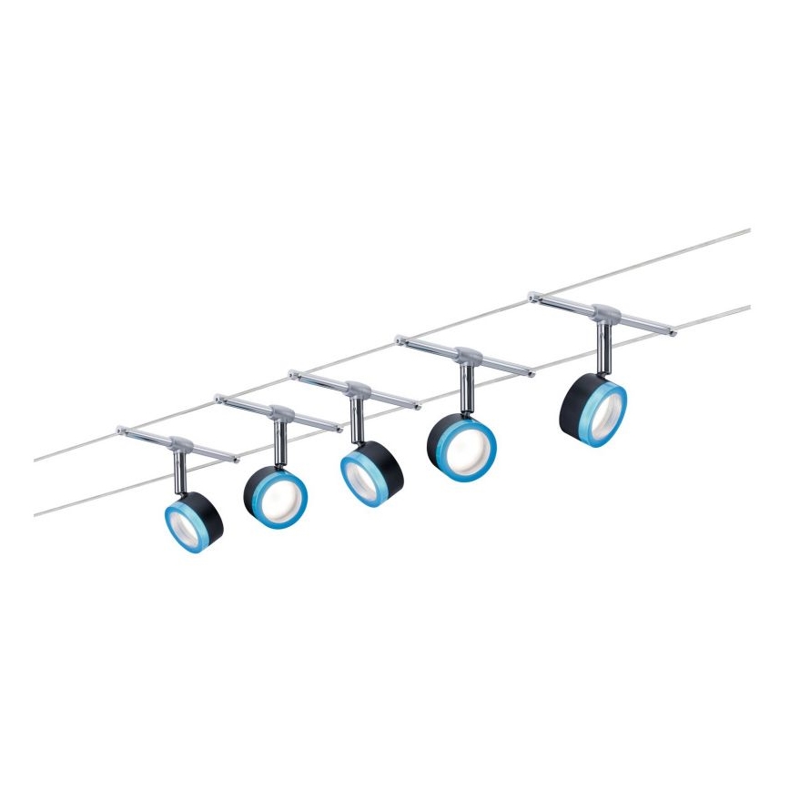 Paulmann 3982 - KIT 5xLED/4W Spotlight för system med snöre TIP 230V