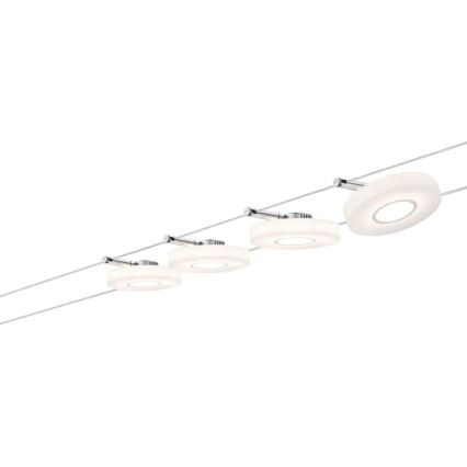 Paulmann 50109 - SET 4xLED/4,4W Dimbara spotlights för SMART DISC vajersystem 230V