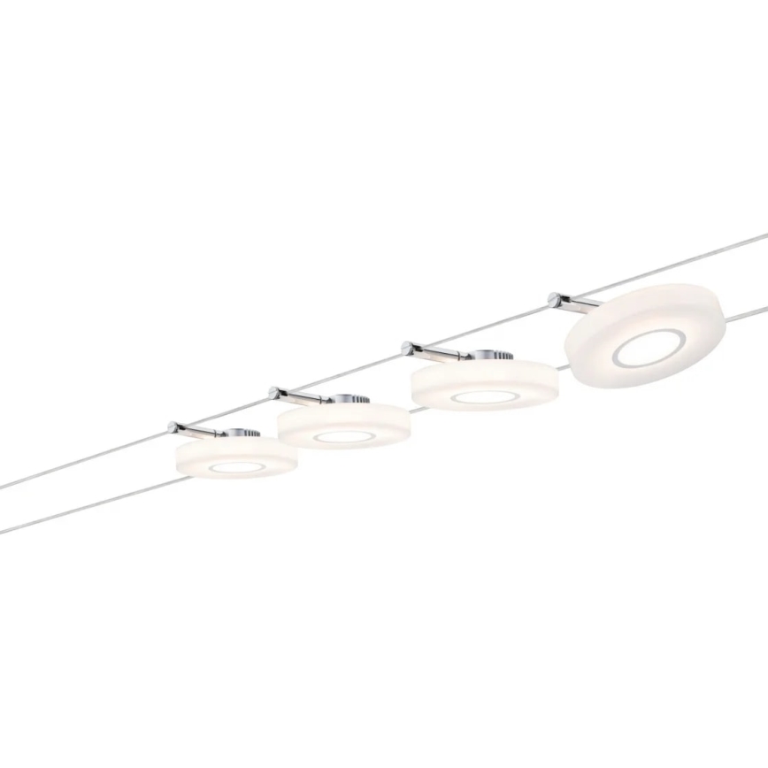 Paulmann 50109 - SET 4xLED/4,4W Dimbara spotlights för SMART DISC vajersystem 230V