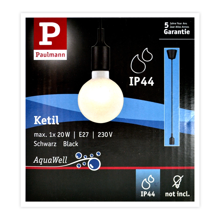 Paulmann 50346 - Strömkabel NEORDIC 1xE27/20W/230V IP44
