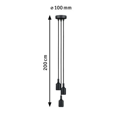 Paulmann 50382 - 3xE27/60W Strömkabel KETIL 230V