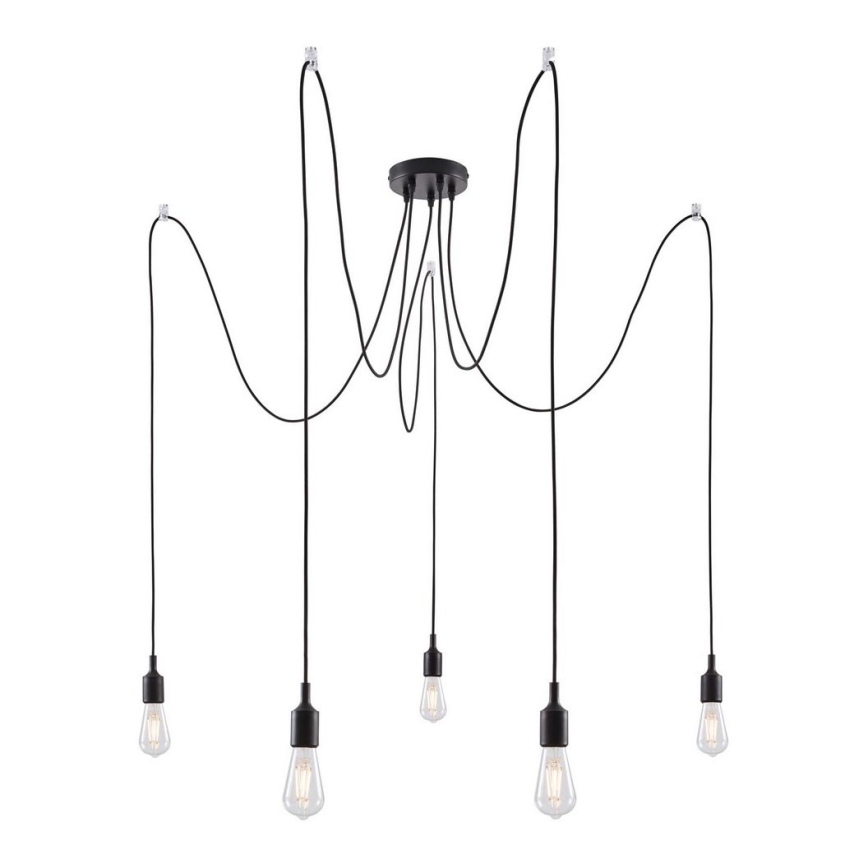Paulmann 50389 - Ljuskrona med textilsladd NEORDIC 5xE27/20W/230V spindel
